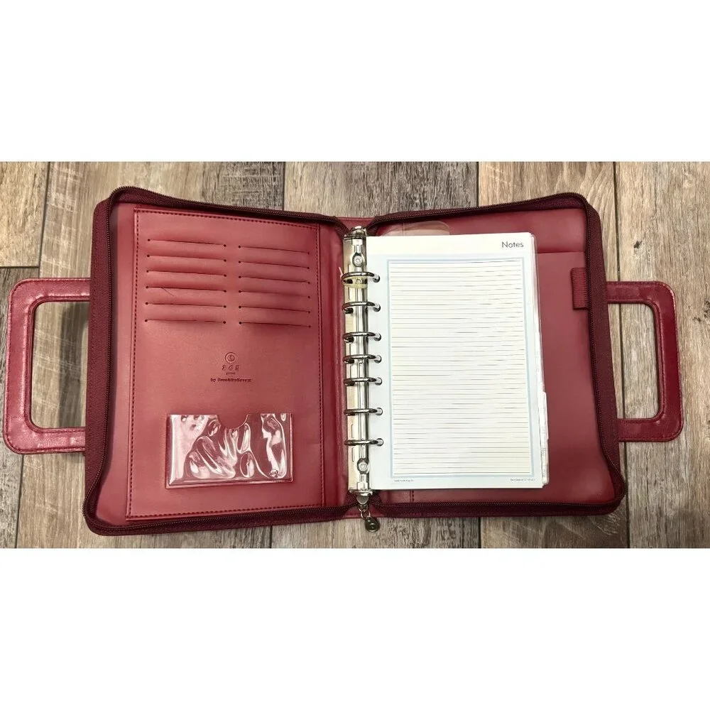 Franklin Covey 365 Faux Leather 7 Ring Classic Planner Retractable Handles